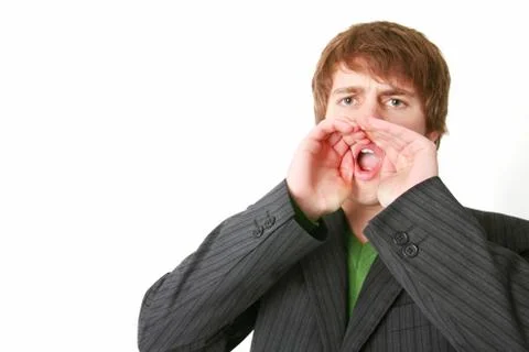 Shouting loud Stock Photos