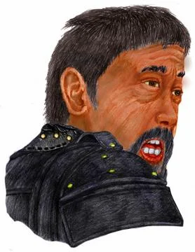 Shouting man portrait Illustrazione stock