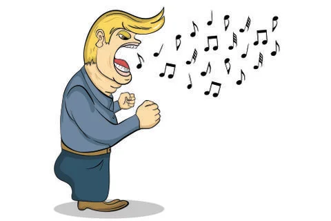 The shouting person and notes Stock Illustration