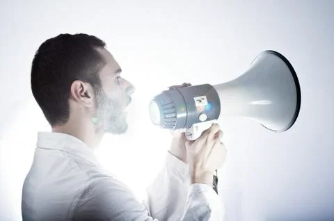 Shouting researcher Stock Photos