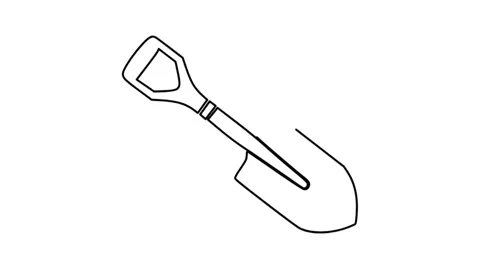 Shovel Animated icon on transparent background 4k. Stock Footage 314659808