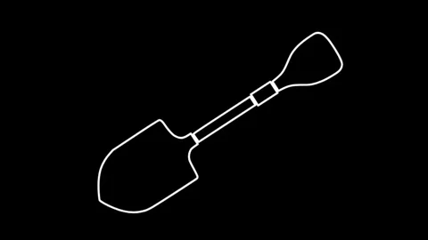 Shovel Animated icon on transparent background 4k. Stock Footage 314659817