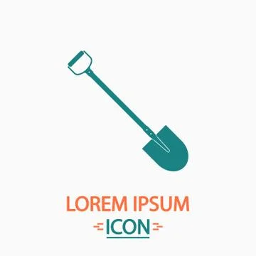 Shovel computer symbol Stock Illustration