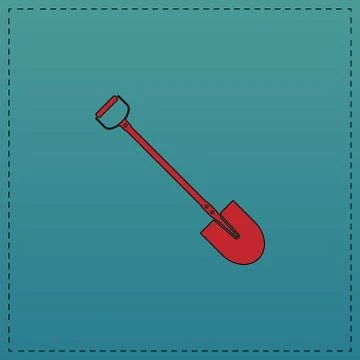 Shovel computer symbol Stock Illustration