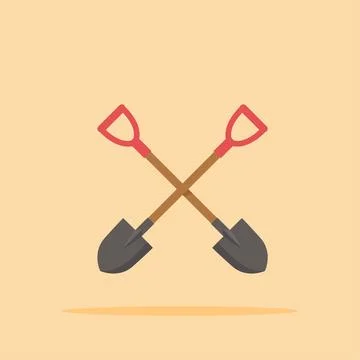 Shovel for digging. illustration of mining tools Stock Illustration