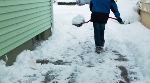 Shovel Driveway Timelapse Stock Footage 57750665