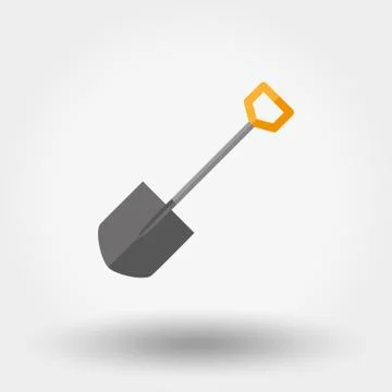 Shovel. Flat icon Stock Illustration