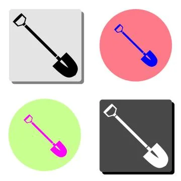 Shovel. flat vector icon Stock Illustration