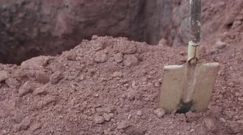 Shovel in Ground Stock Footage 53202607