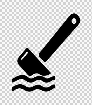 Shovel in the ground icon, digging vector illustration Stock Illustration