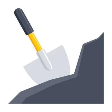 Shovel in the Ground Stock Illustration