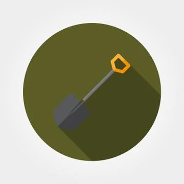 Shovel Icon. Flat. Stock Illustration