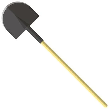Shovel icon, flat vector isolated illustration. Garden spade. Farming equipment Stock Illustration