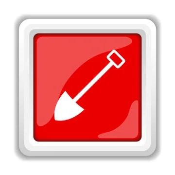 Shovel icon. internet button on white background.. Stock Illustration