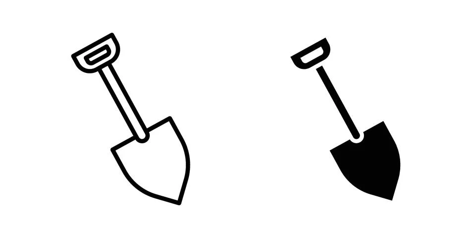 Shovel icon vector design illustrations Stock Illustration
