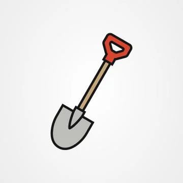 Shovel icon vector design template Stock Illustration