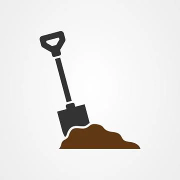 Shovel icon vector design template Stock Illustration