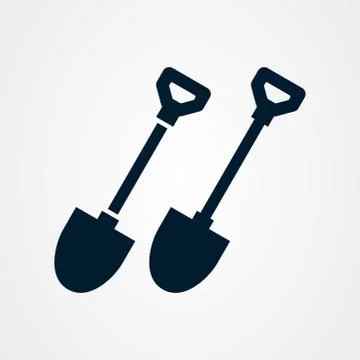 Shovel icon vector design template Stock Illustration