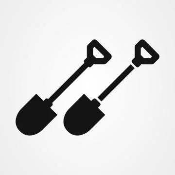 Shovel icon vector design template Stock Illustration