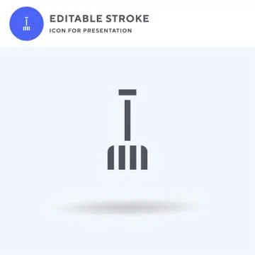 Shovel icon vector, filled flat sign, solid pictogram isolated on white, logo Illustration