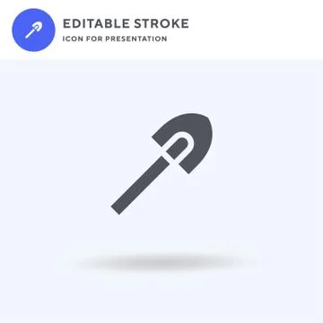 Shovel icon vector, filled flat sign, solid pictogram isolated on white, logo Illustration