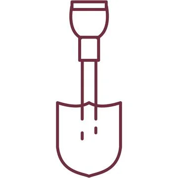 Shovel icon, vector garden dig spade illustration Stock Illustration