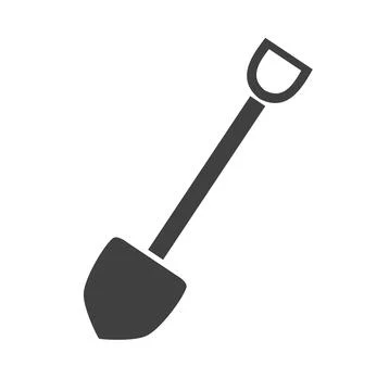 Shovel icon. Vector simple flat Stock Illustration