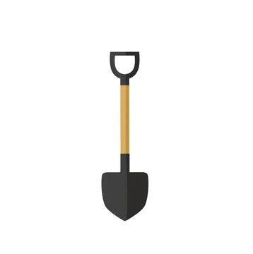Shovel icon. Vector simple flat Stock Illustration