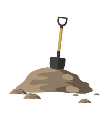 Shovel icon. Vector simple flat Stock Illustration
