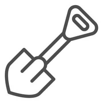 Shovel line icon. Tool vector illustration isolated on white. Digger outline Stock Illustration