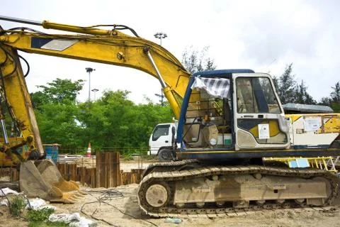 Shovel mud machine Stock Photos