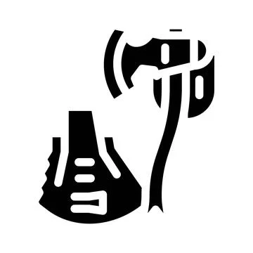 Shovel or multi tool ax glyph icon vector illustration Stock Illustration