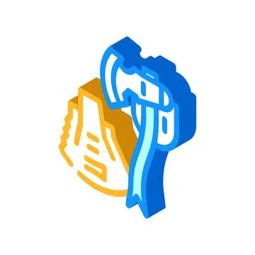 Shovel or multi tool ax isometric icon vector illustration 스톡 일러스트