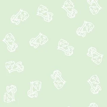 Shovel or multi tool ax line vector seamless pattern Stock Illustration
