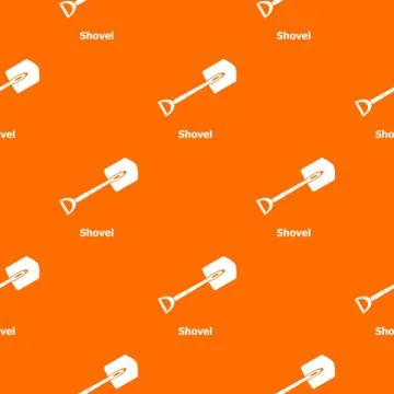 Shovel pattern vector orange Stock Illustration