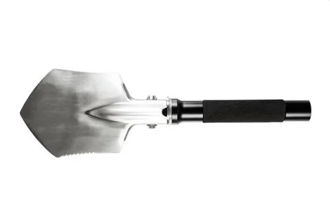 Shovel with a shock plate with function of hammer Stock Photos