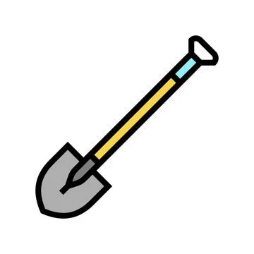 Shovel tool color icon vector illustration Stock Illustration