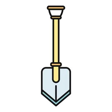 Shovel tool for digging and gardening icon Stock Illustration