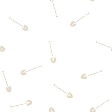 Shovel tool glyph seamless pattern 库存插图