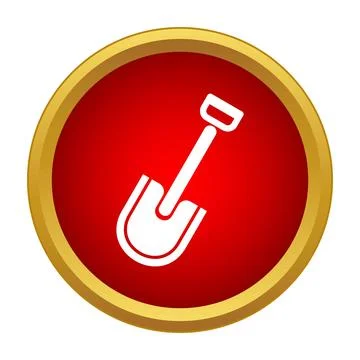 Shovel tool icon for digging and gardening work Stock Illustration