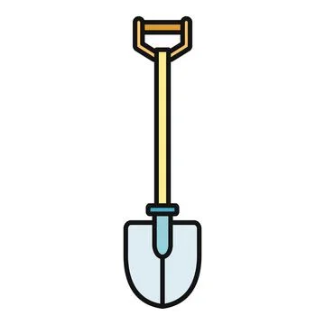 Shovel tool icon for digging and gardening Stock Illustration