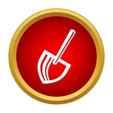 Shovel tool icon for digging and construction Stock Illustration