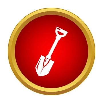 Shovel tool icon displaying digging and construction concept Stock Illustration