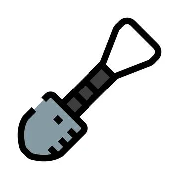 Shovel tool icon representing digging work Ilustración de archivo