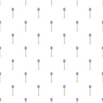 Shovel tool pattern creating seamless gardening background Stock Illustration