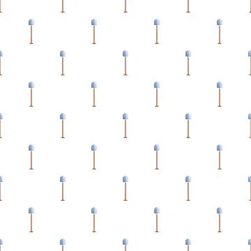 Shovel tool pattern repeating illustration on white background Illustrazione stock