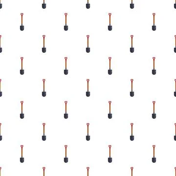 Shovel tool pattern repeating seamless background design Stockillustratie