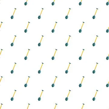 Shovel tool repeating pattern for gardening background design Illustrazione stock