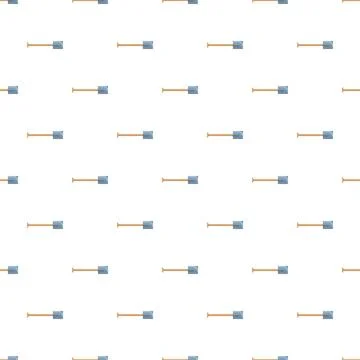Shovel tool repeating pattern on white background Stock Illustration