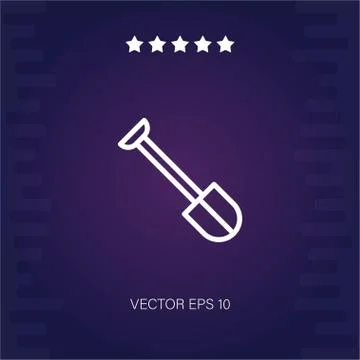 Shovel vector icon Stock Illustration